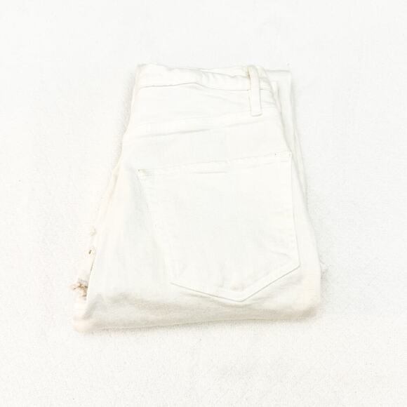 Frame Le High Flare Eyelet Hem Lace Trimmed White Jeans Denim 26 Waist* - Picture 1 of 7